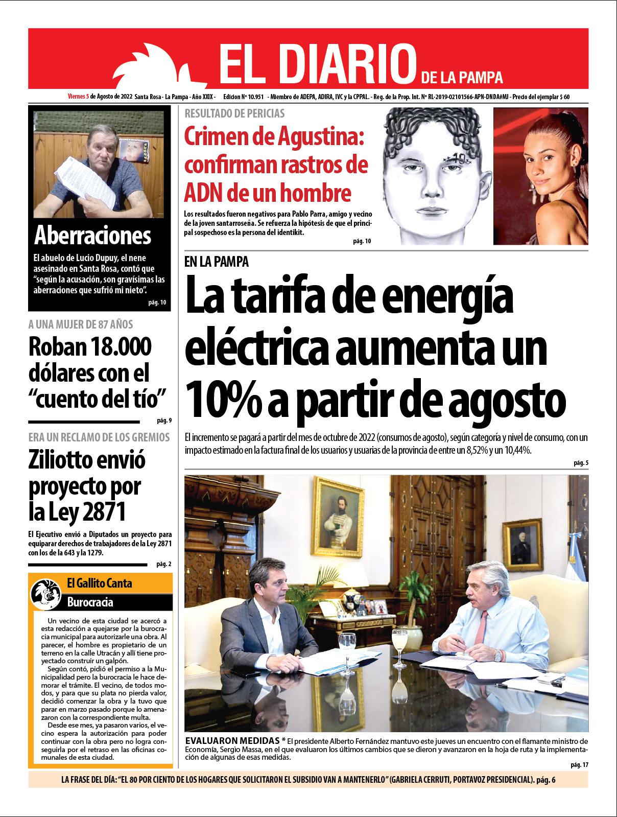 Tapa del diacutea viernes 05 de agosto de 2022